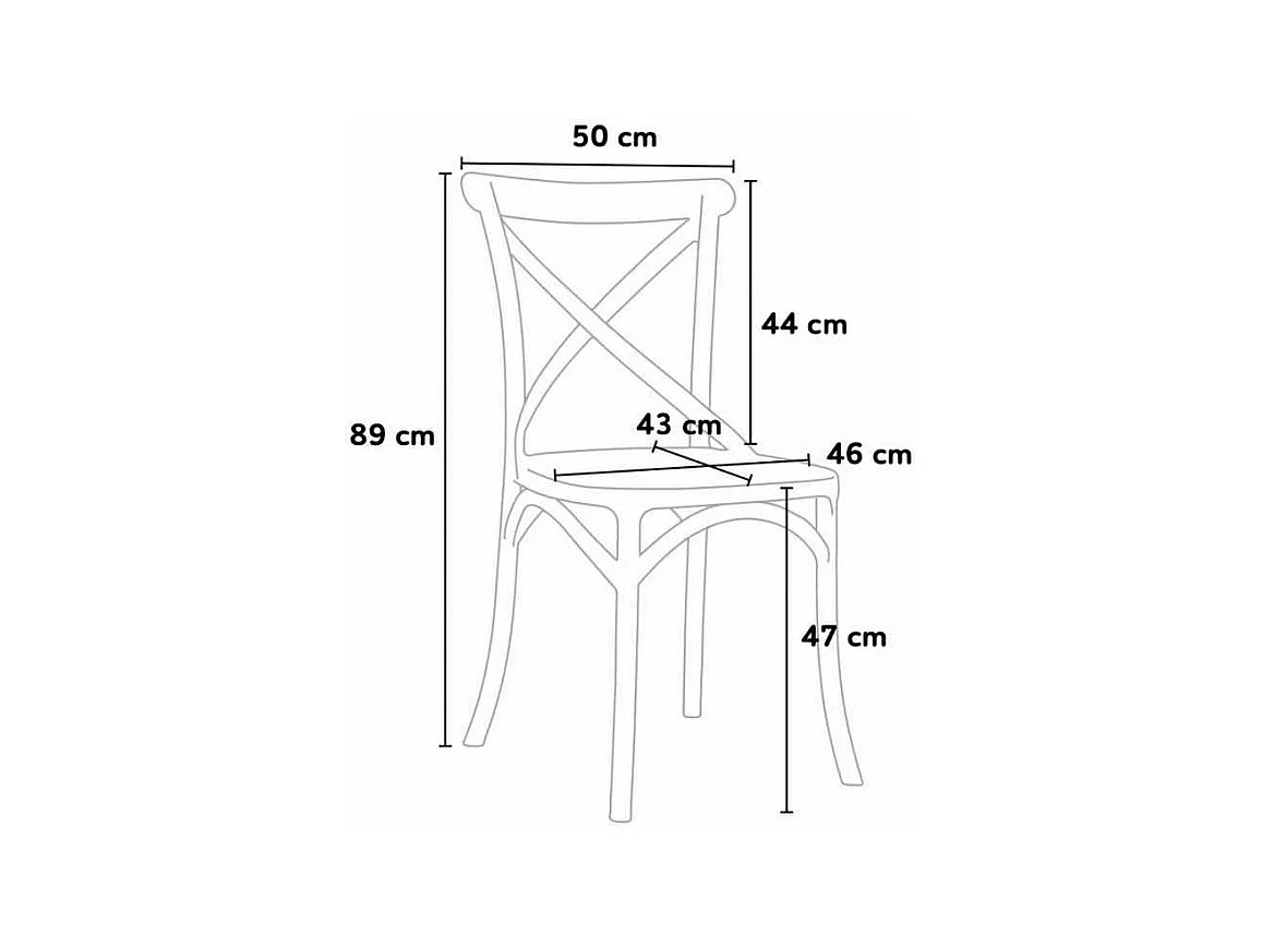 Chaise empilable en polypropylène Ruskia-Couleur Rouge
