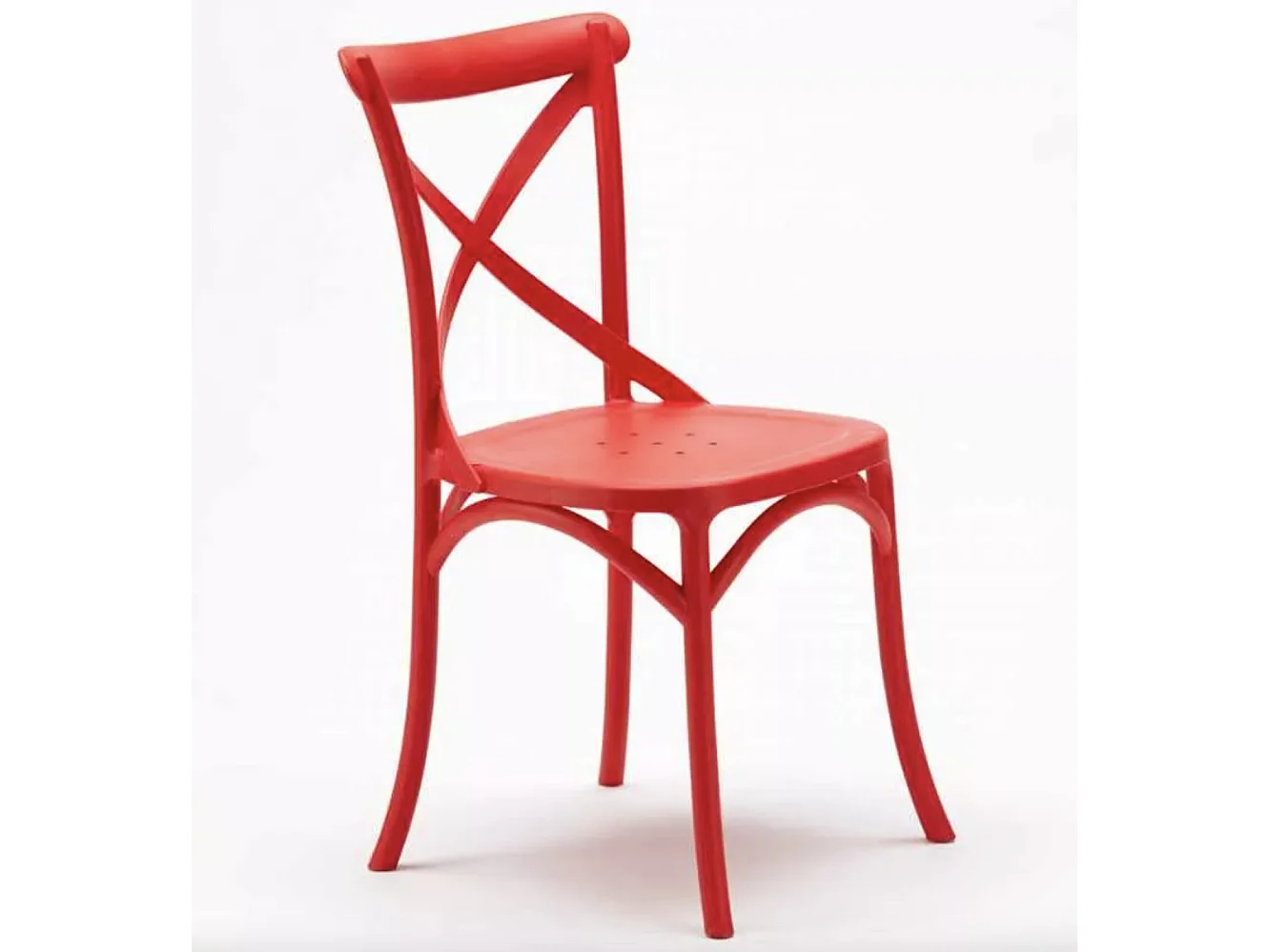 Ruskia stapelbare stoel-Kleur Rood