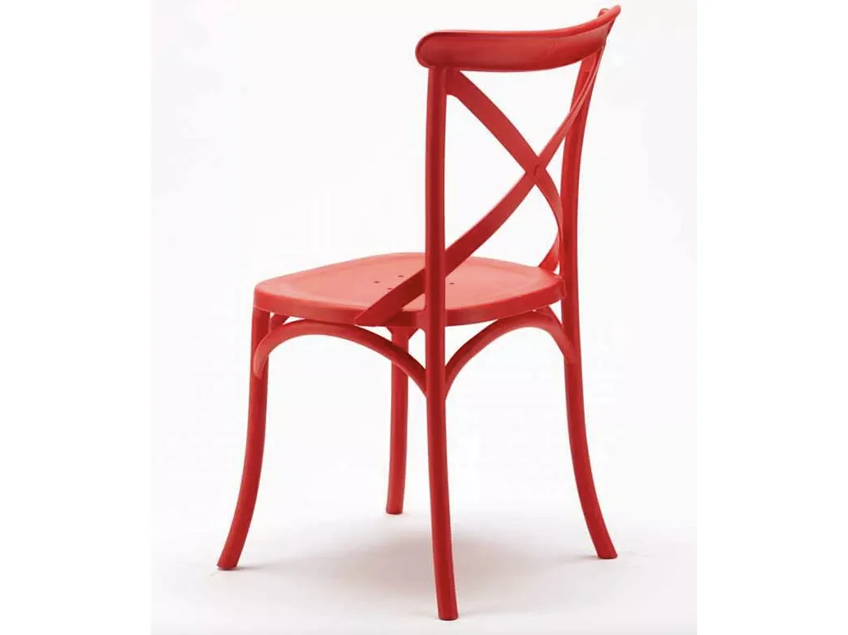 Ruskia stapelbare stoel-Kleur Rood