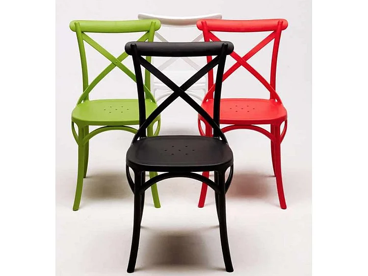 Ruskia stapelbare stoel-Kleur Rood