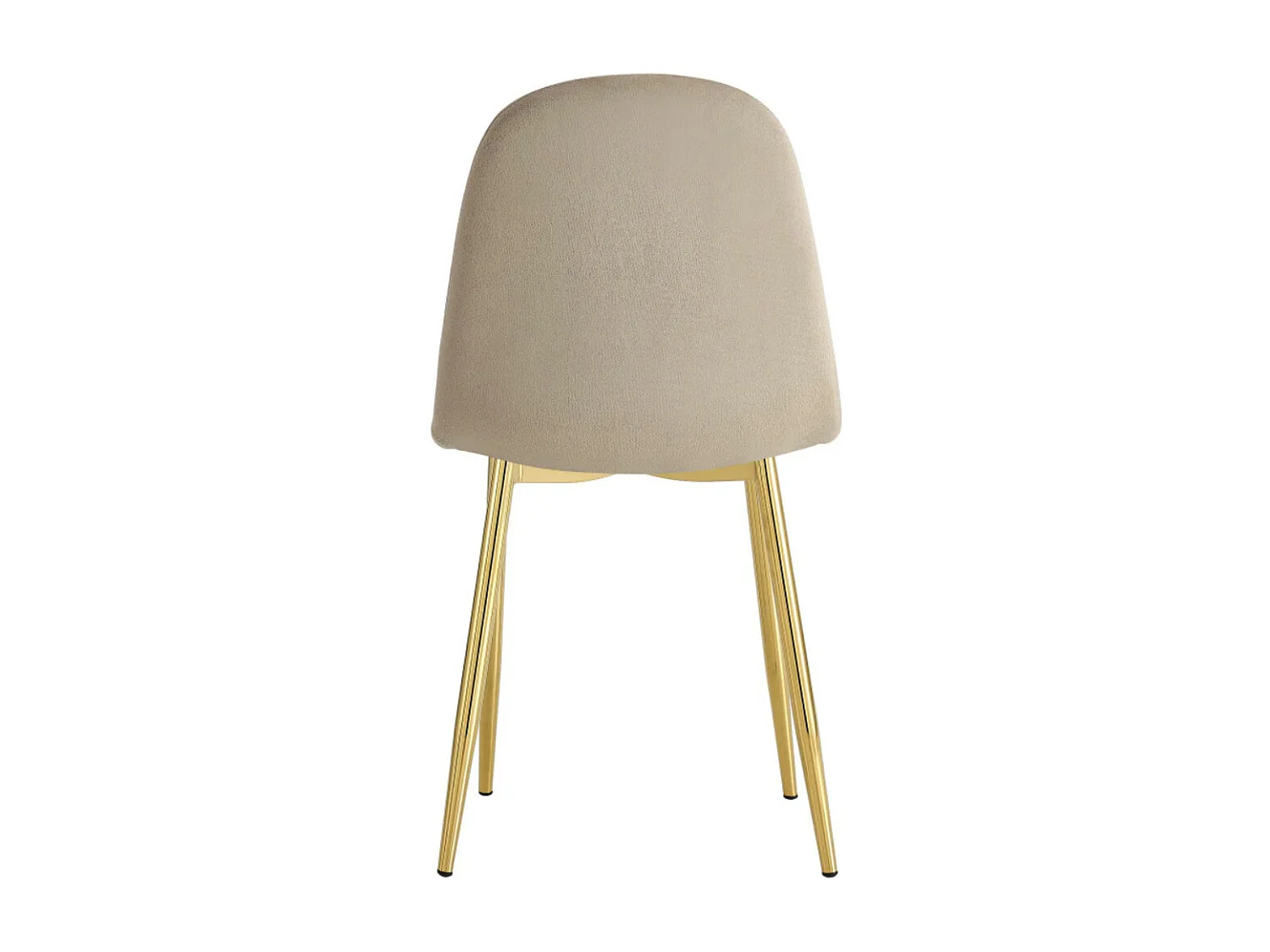 Lot de 6 chaises Ruka en velours avec pieds en acier doré - Élégance moderne-Couleur Beige foncé