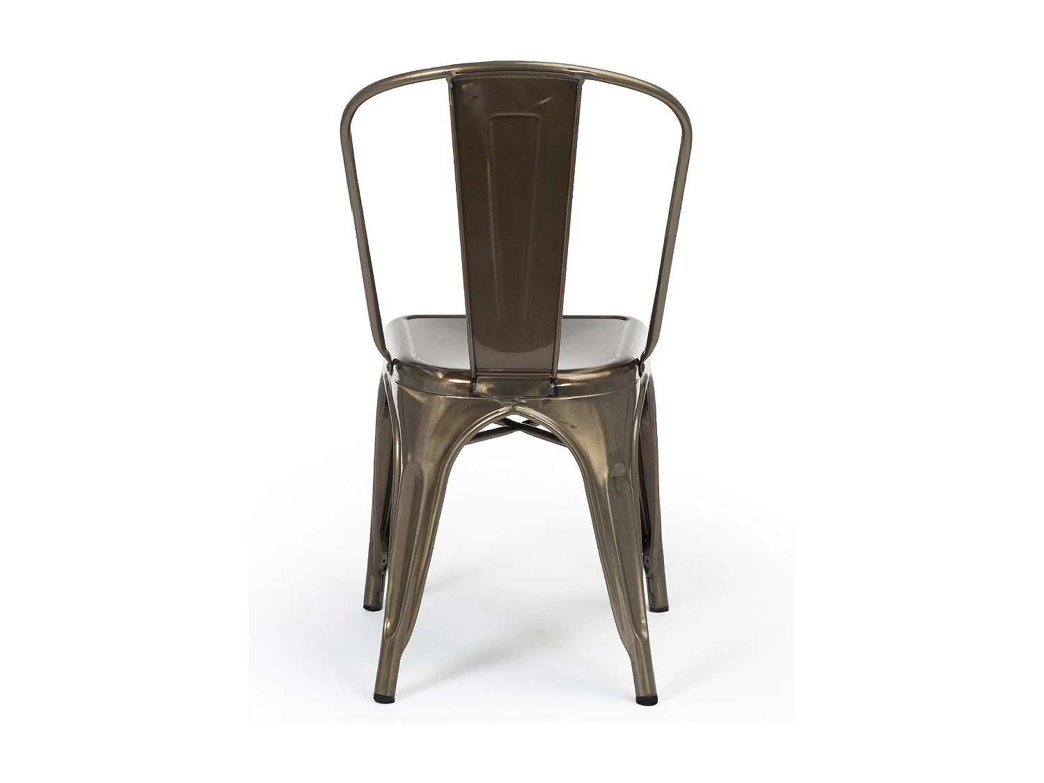 Silla industrial Kanbo de acero cepillado-Color Bronce