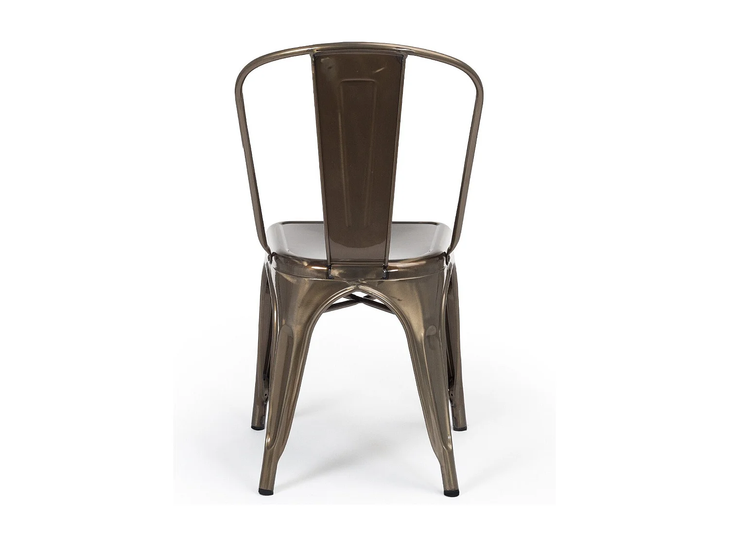 Silla industrial Kanbo de acero cepillado-Bronce