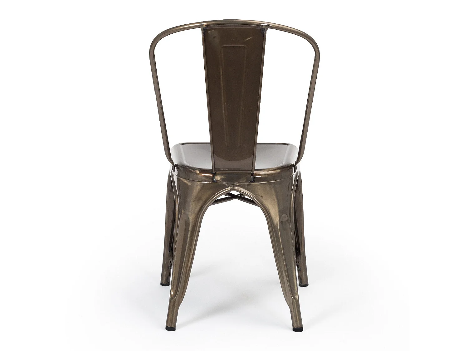 Silla industrial Kanbo de acero cepillado-Bronce
