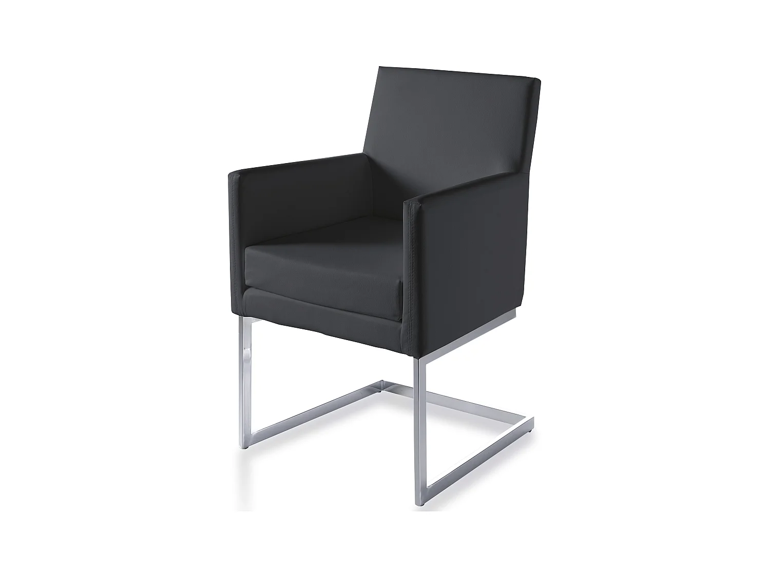 Fauteuil capitonné simili cuir et pieds acier chromé Body-Couleur Aqua 25 Bordeaux