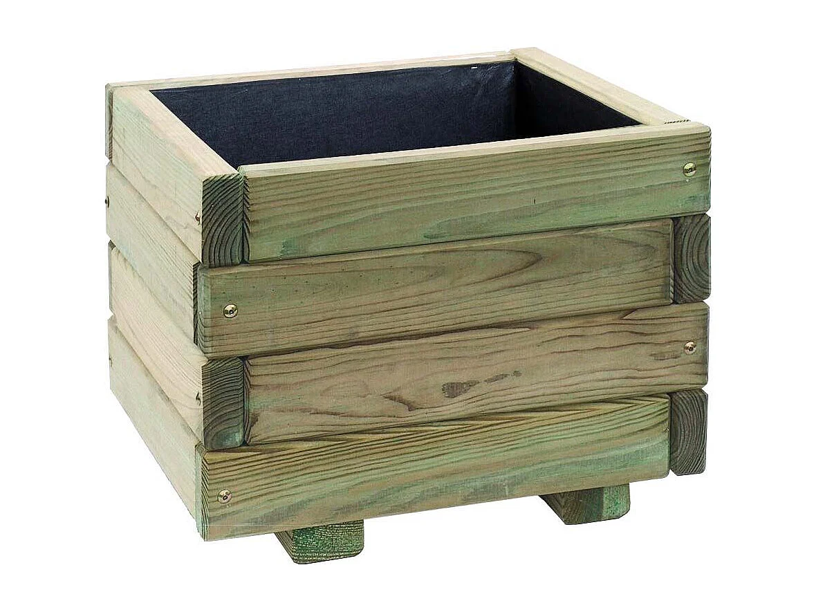 Bac à fleurs en pin traité First (Lot de 2)