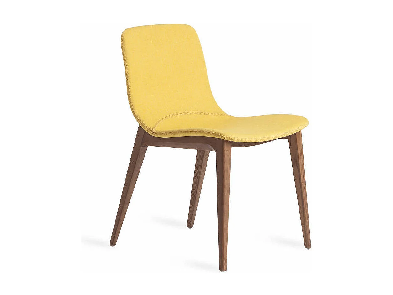 Stoel van notenhout en Monda-stof - Set van 2-Kleur DUO67