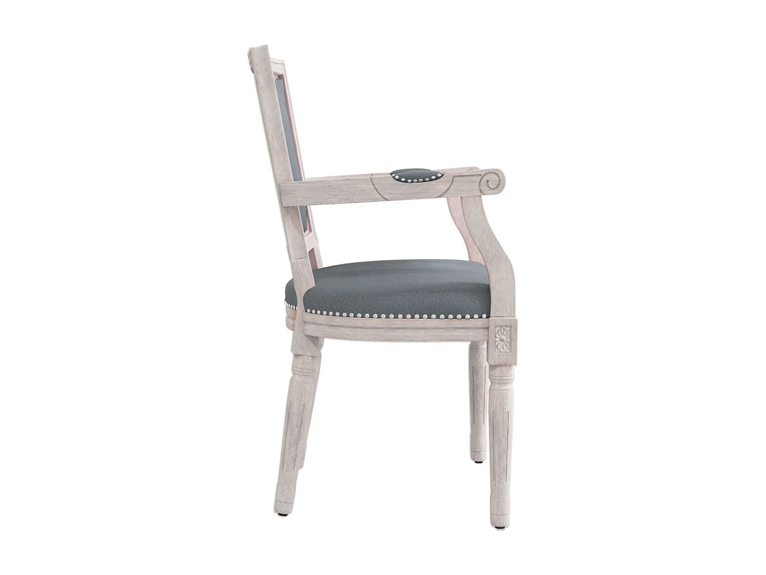 Eetkamerstoel fluweel donkergrijs