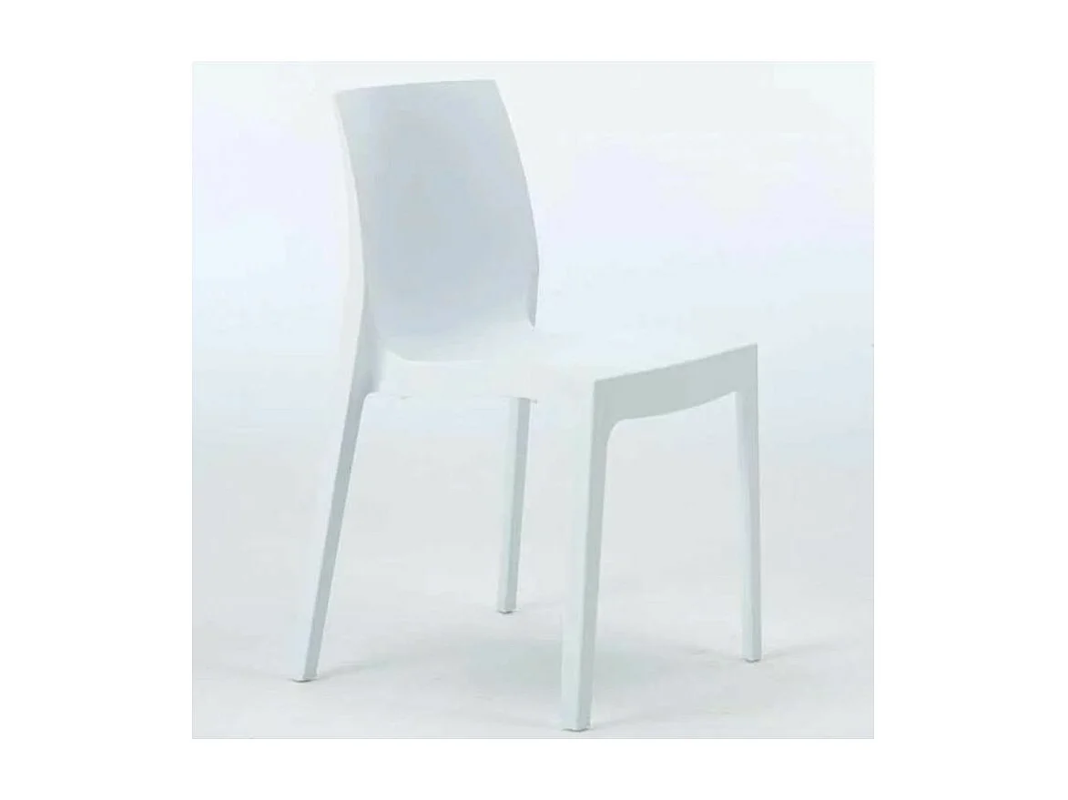 Chaise empilable moderne Romia-Couleur Rouge