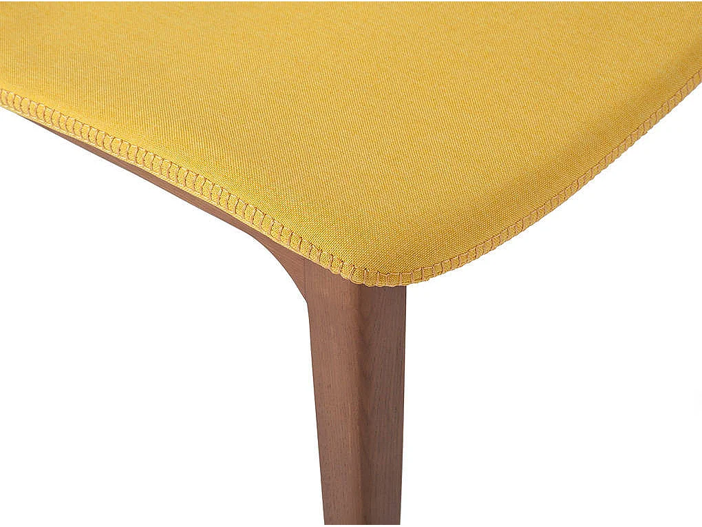 Chaise bois noyer et tissu Monda - Lot de 2-Couleur DUO 15