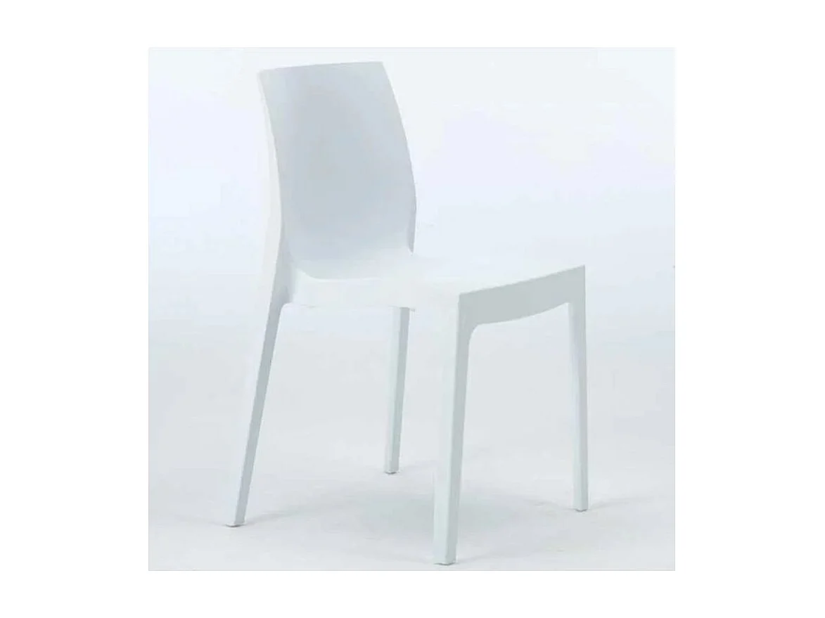 Chaise empilable moderne Romia-Couleur Beige clair