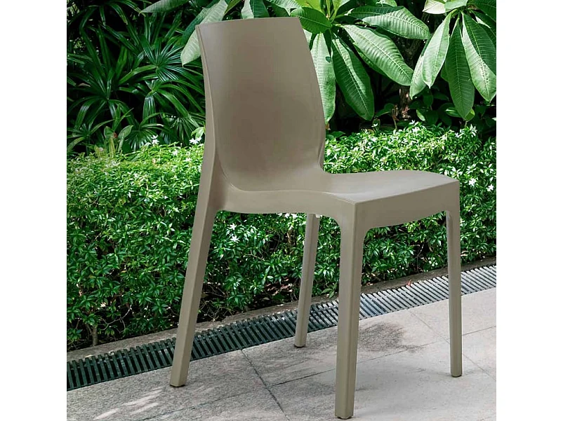 Chaise empilable moderne Romia-Couleur Jaune