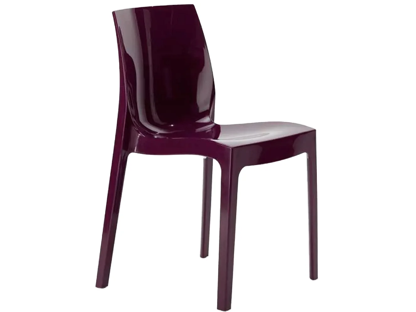 Silla apilable moderna Romia-Amarillo
