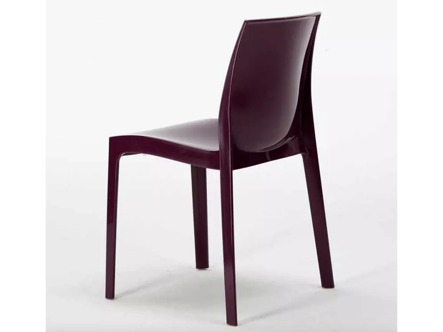 Silla apilable moderna Romia-Negro