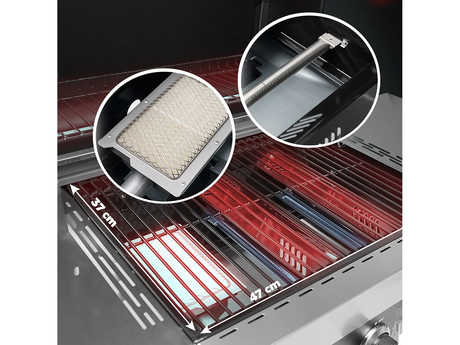 GASGRILL WABAYA 3+0 Schwarz