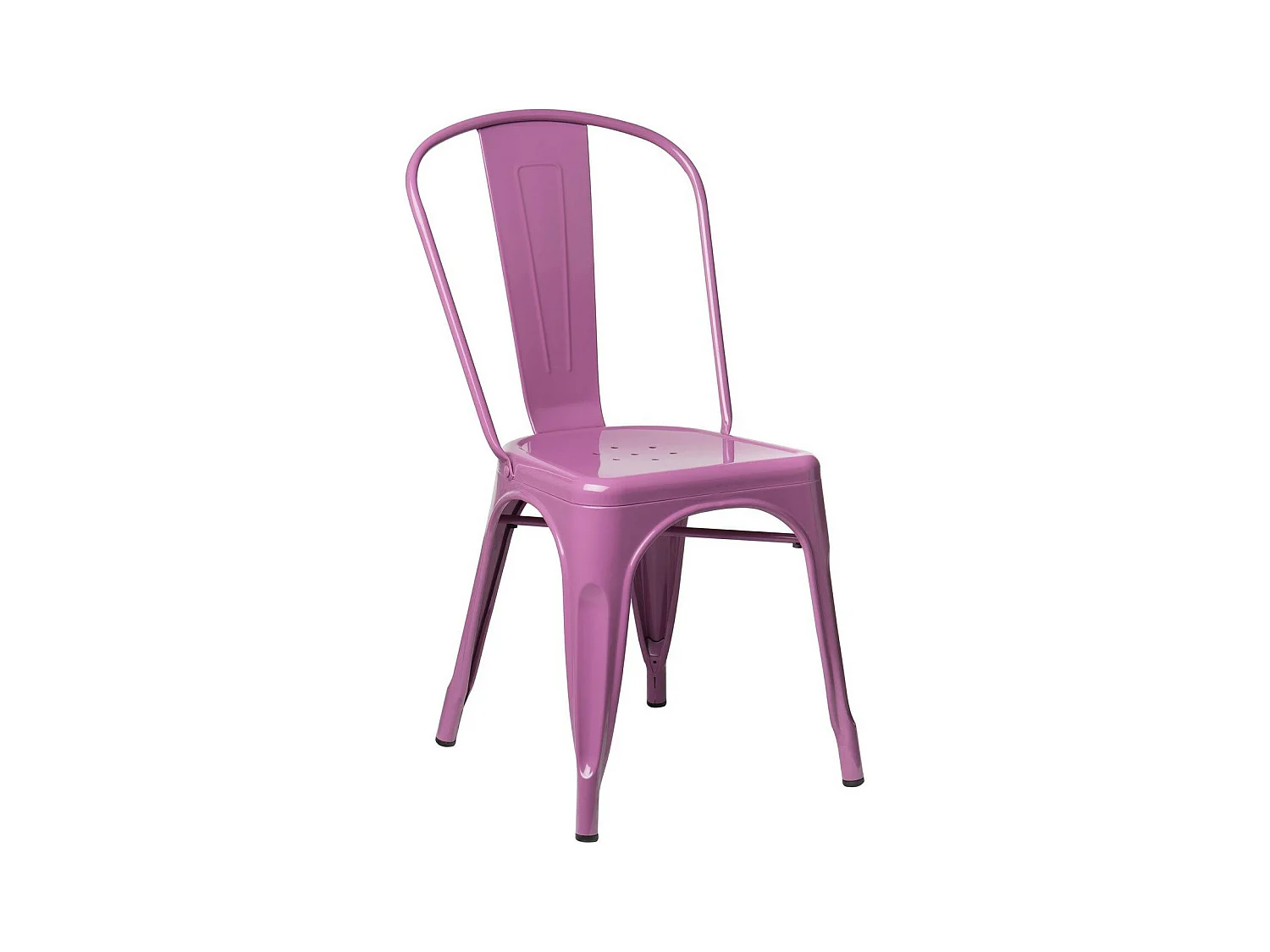 Chaise Kontoir en acier brillant - Design industriel et élégant-Couleur Parme