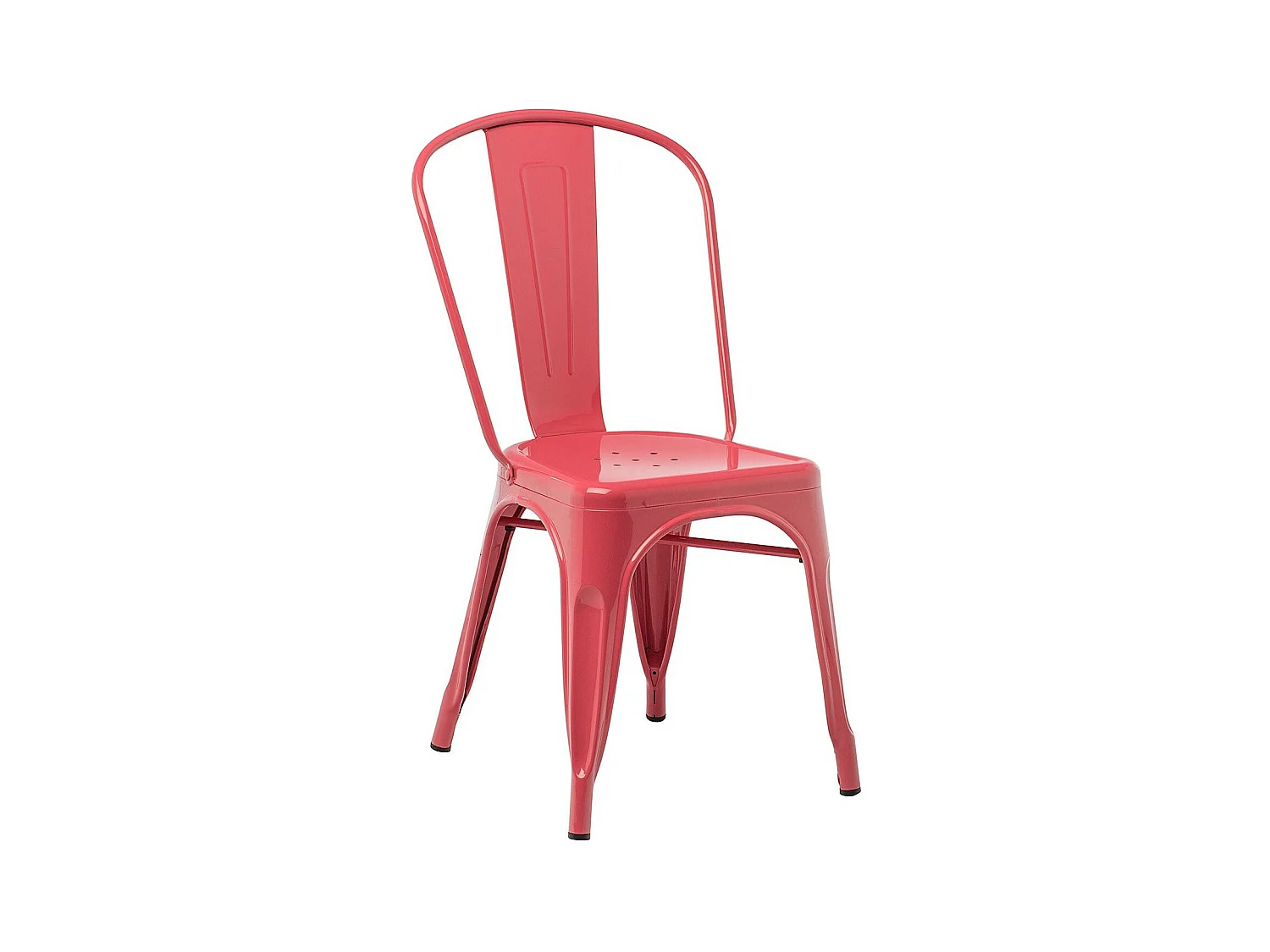 Chaise Kontoir en acier brillant - Design industriel et élégant-Couleur Framboise