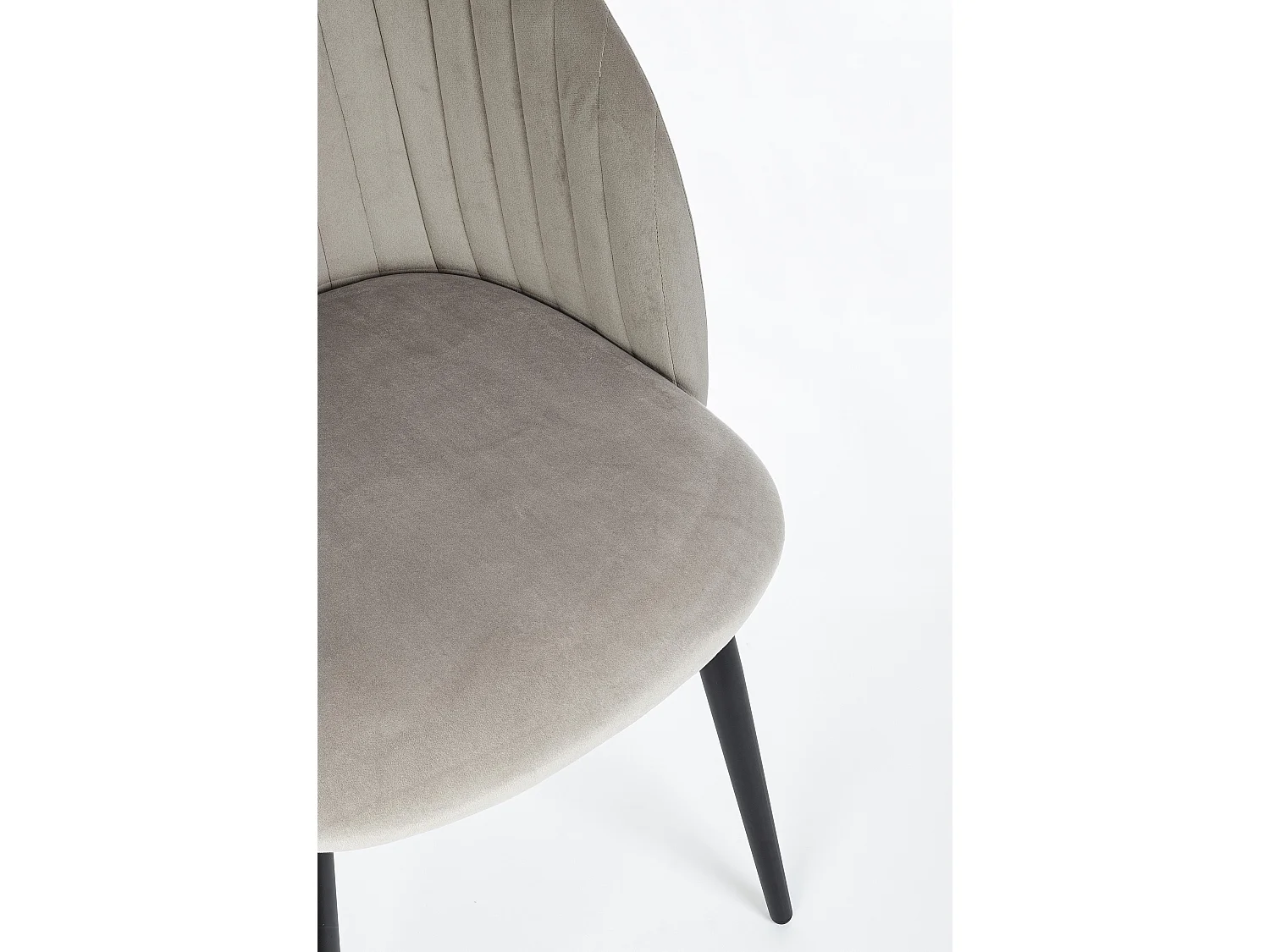 Lot de 2 chaises QUEEN – Velours ultra doux & confort premium-Gris