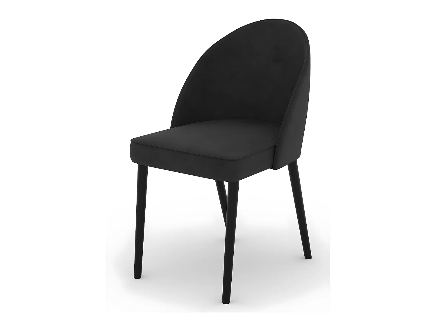 Chaise moderne en bois noir de hêtre et tissu au choix Luna-Tissu 27103