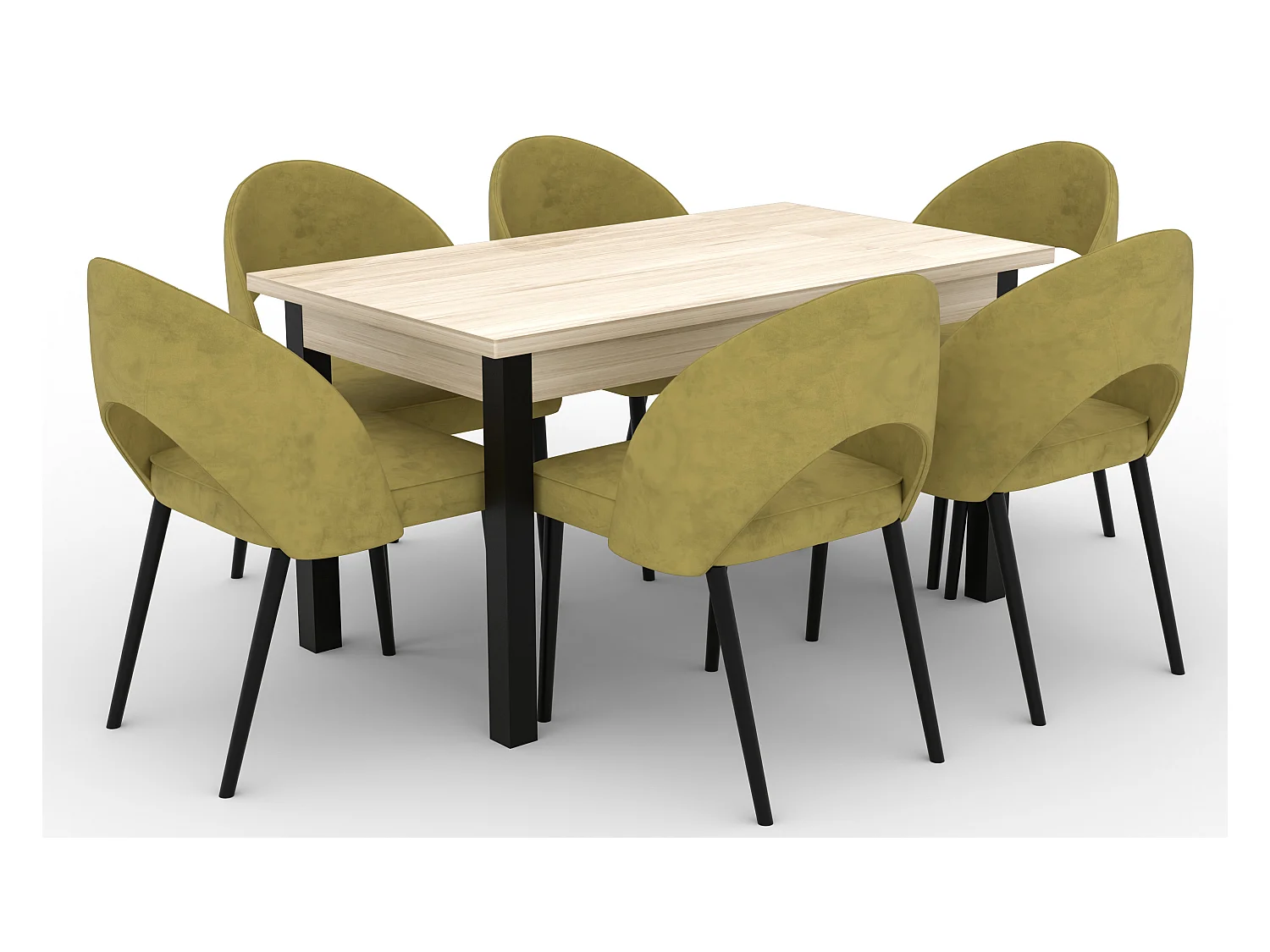 Moderne stoel in zwart beukenhout en stof 34 kleuren om uit te kiezen Cekuza-Stof 27105