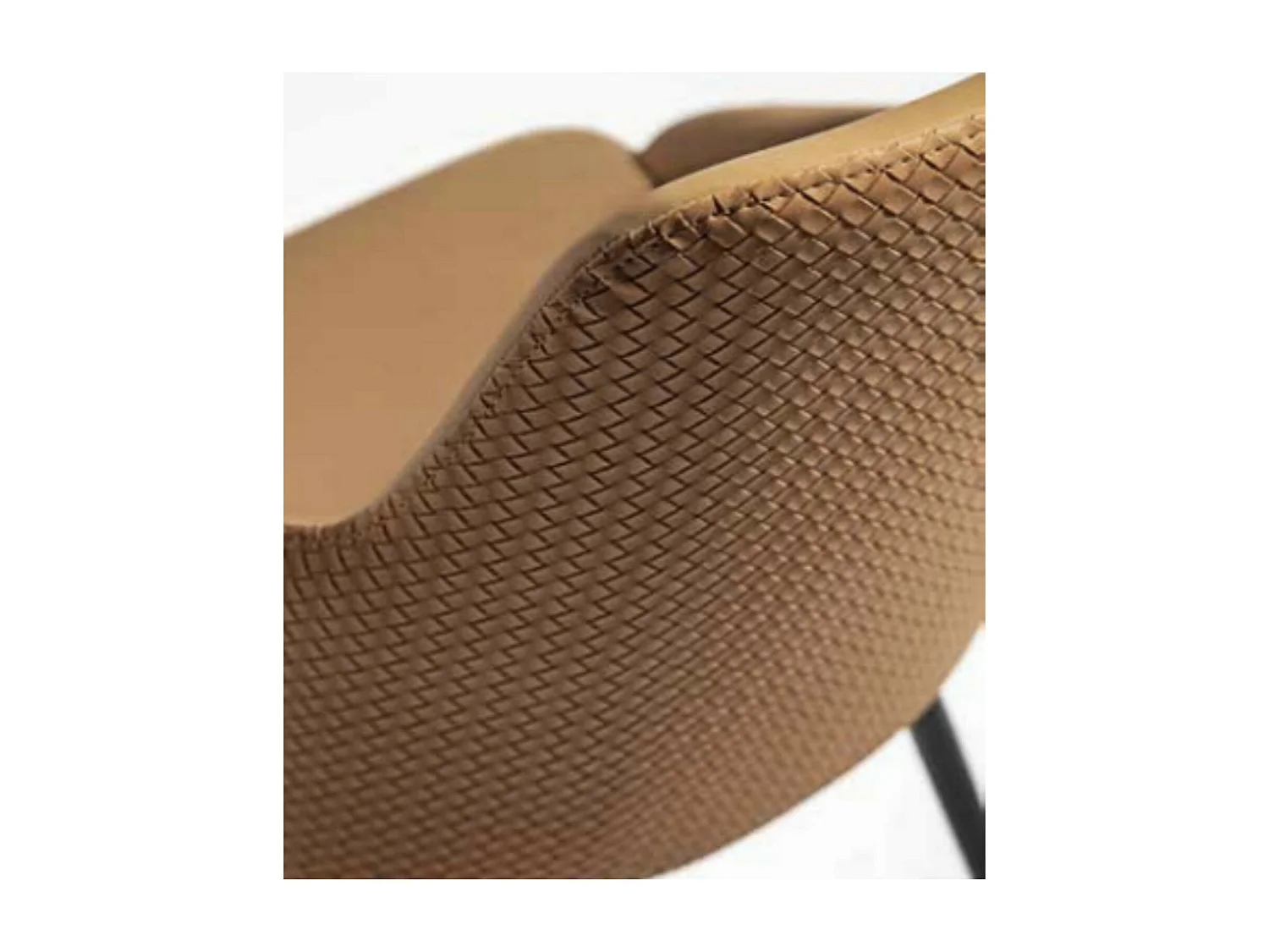 Chaise en faux cuir et acier laqué noir Sakay - Lot de 2-Couleur Marron