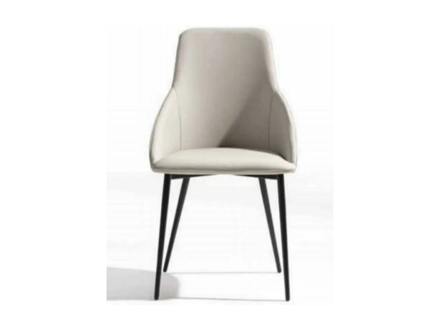 Chaise en faux cuir et acier laqué noir Sakay - Lot de 2-Couleur Marron