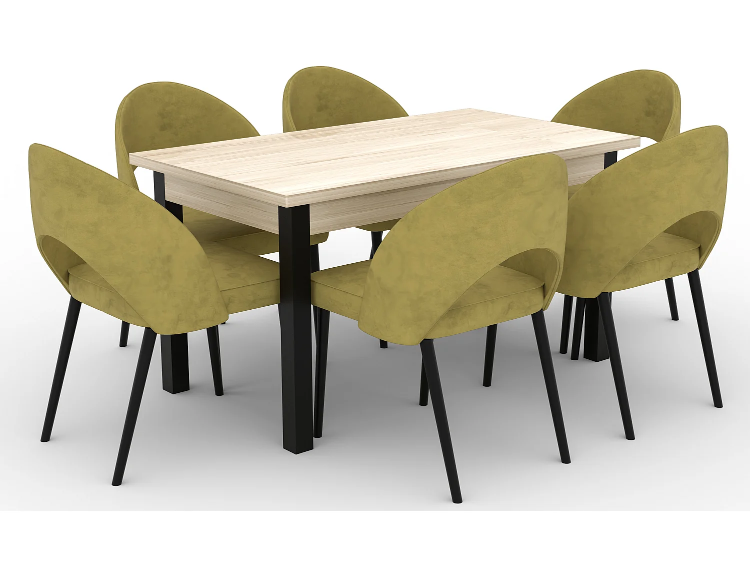 Moderne stoel in zwart beukenhout en stof 34 kleuren om uit te kiezen Cekuza-Stof 27124