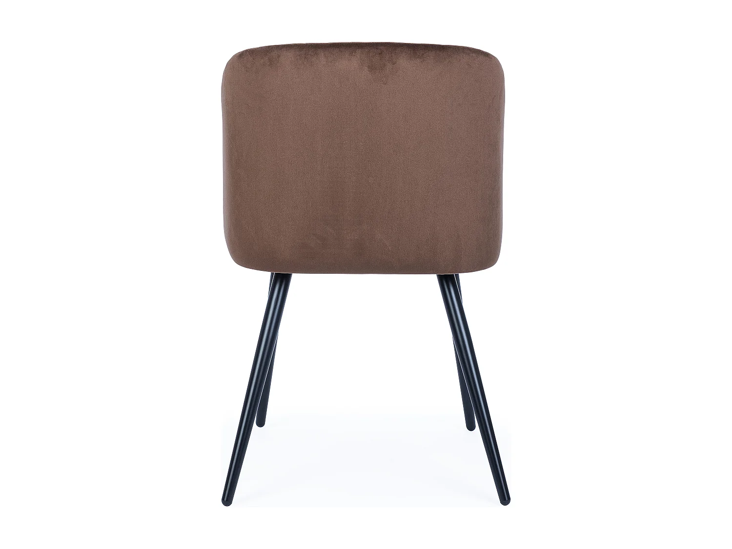 Lot de 2 chaises Quentin en velours rembourré - Confort moderne-Couleur Marron