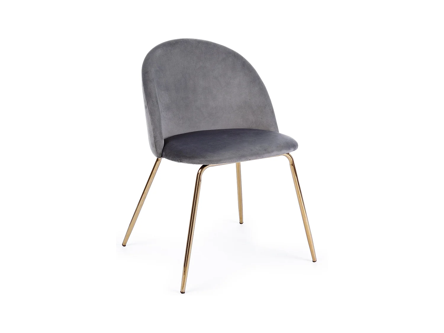 Lot de 4 chaises en velours Tanya – Élégance et Confort-Couleur Gris foncé