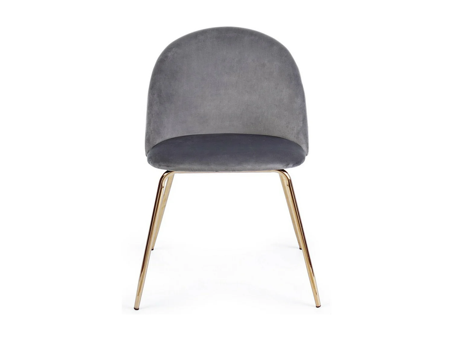 Lot de 4 chaises en velours Tanya – Élégance et Confort-Couleur Gris foncé