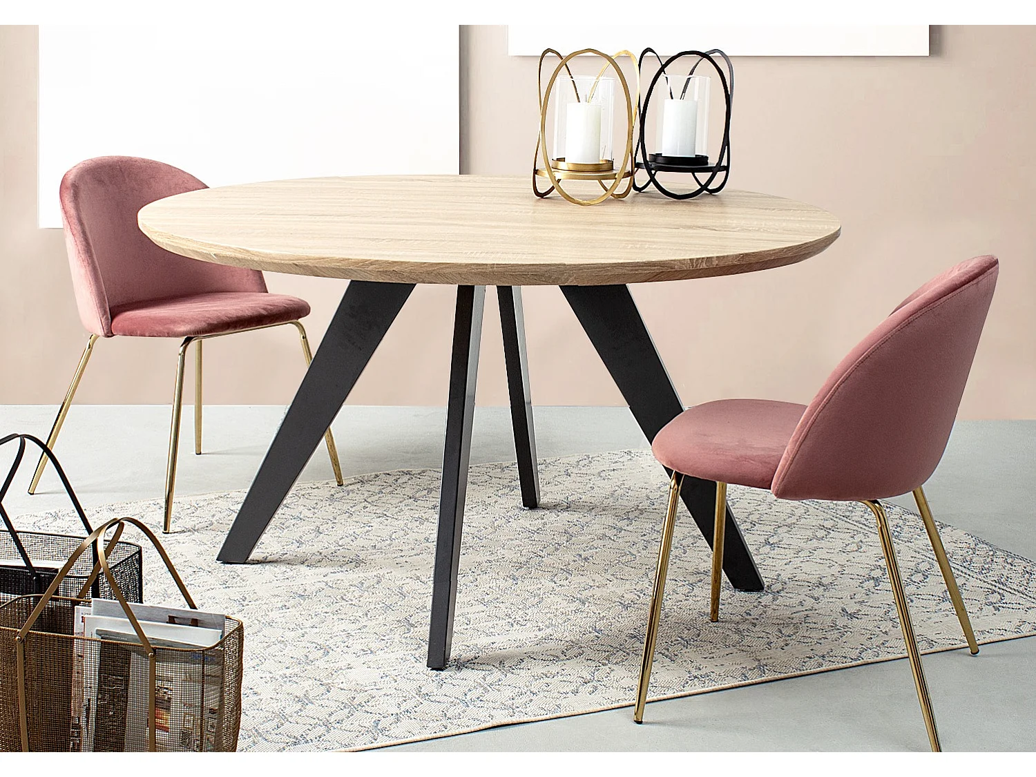 Lot de 4 chaises en velours Tanya – Élégance et Confort-Couleur Gris foncé