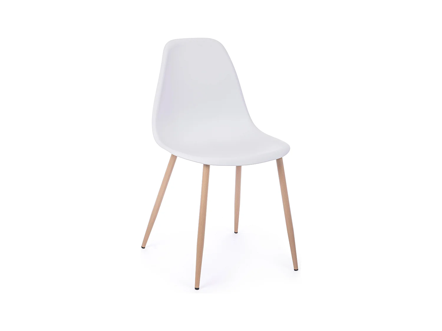 Chaise en polypropylène blanc Sebastien - Lot de 4
