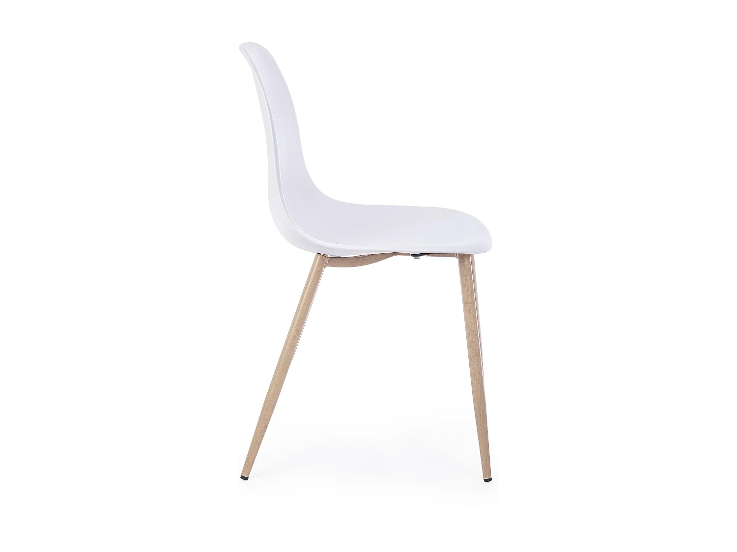 Chaise en polypropylène blanc Sebastien - Lot de 4