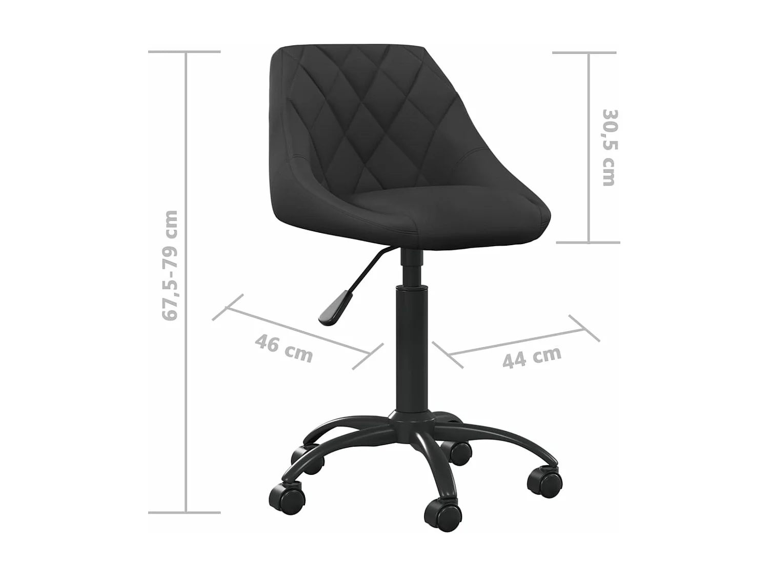 Chaise de salle à manger Noir Velours 3