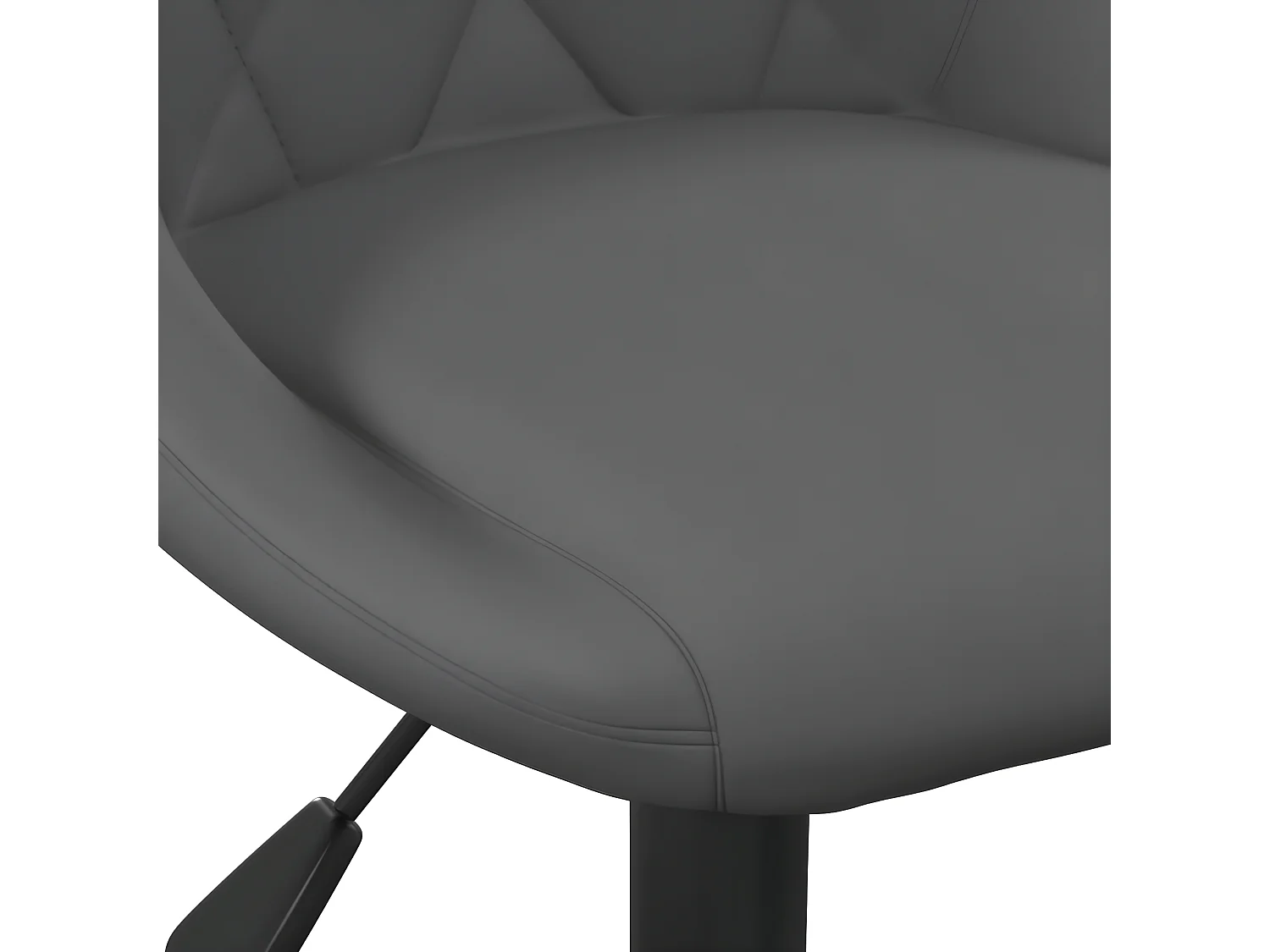 Chaises pivotantes de salle à manger 6 pcs Gris foncé Velours 26