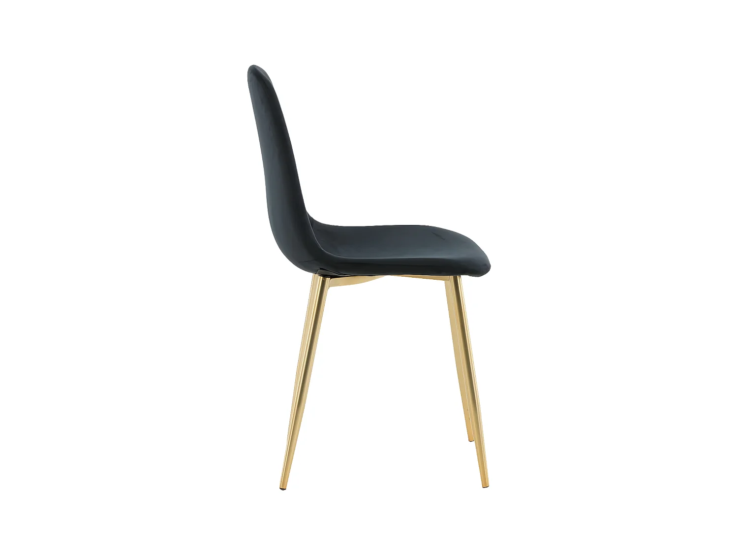 Eetkamerstoelen 2 st Polar fluweel zwart en messing