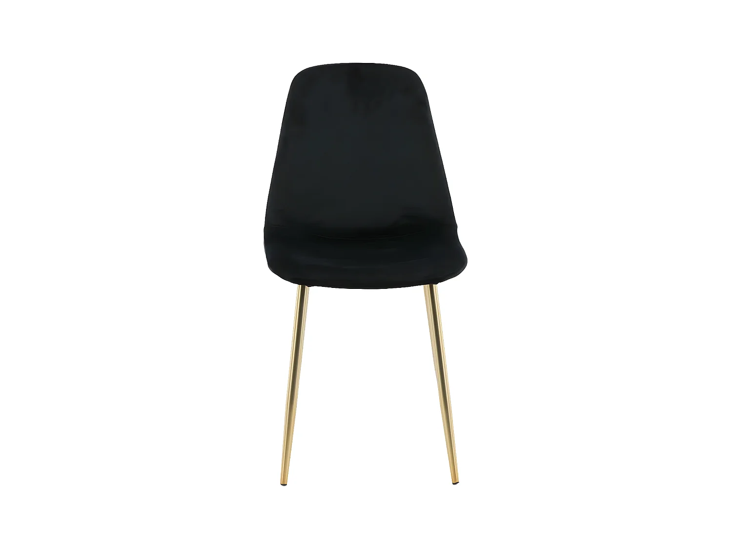 Eetkamerstoelen 2 st Polar fluweel zwart en messing