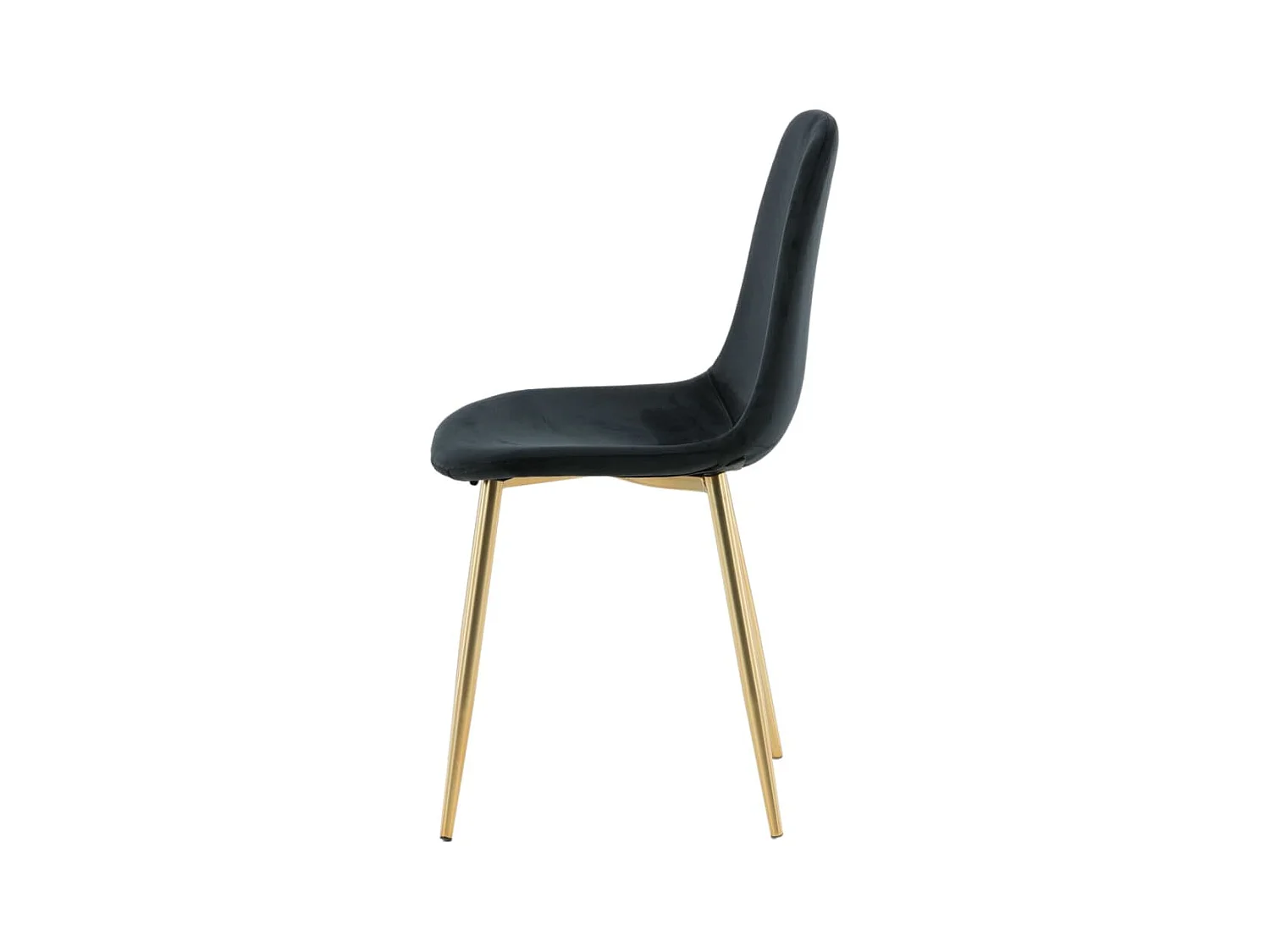 Eetkamerstoelen 2 st Polar fluweel zwart en messing