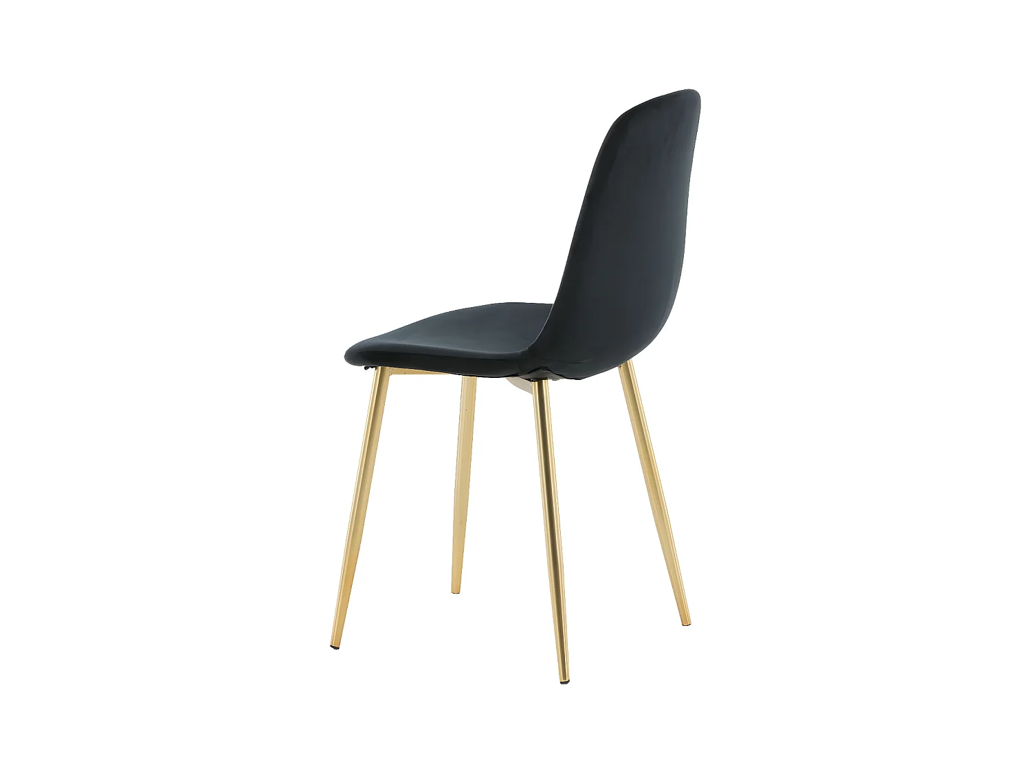 Eetkamerstoelen 2 st Polar fluweel zwart en messing