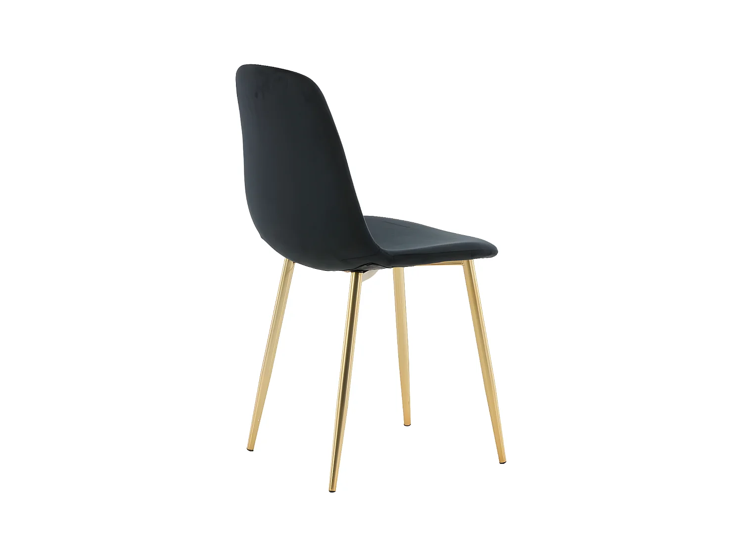 Eetkamerstoelen 2 st Polar fluweel zwart en messing