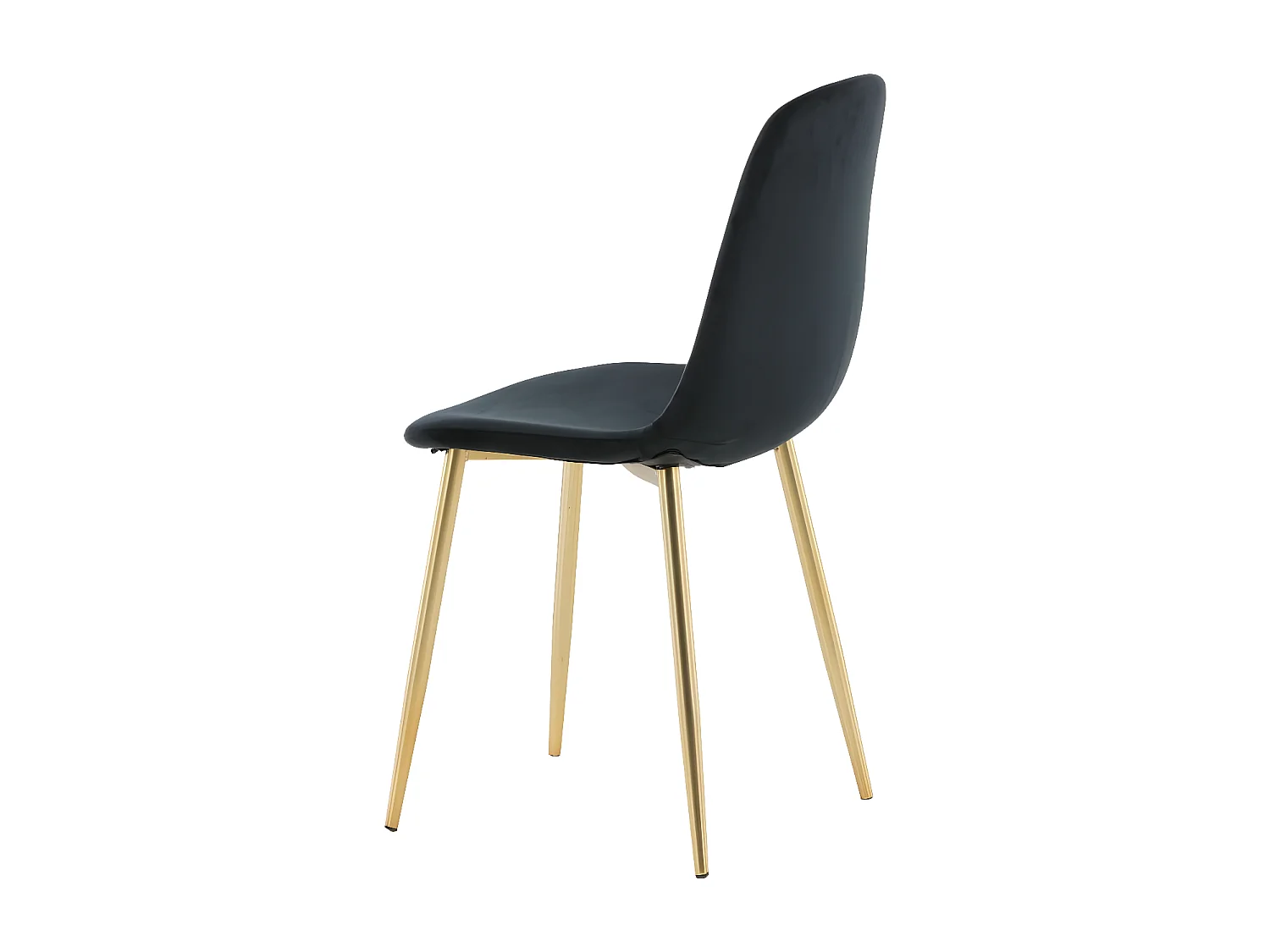 Eetkamerstoelen 2 st Polar fluweel zwart en messing