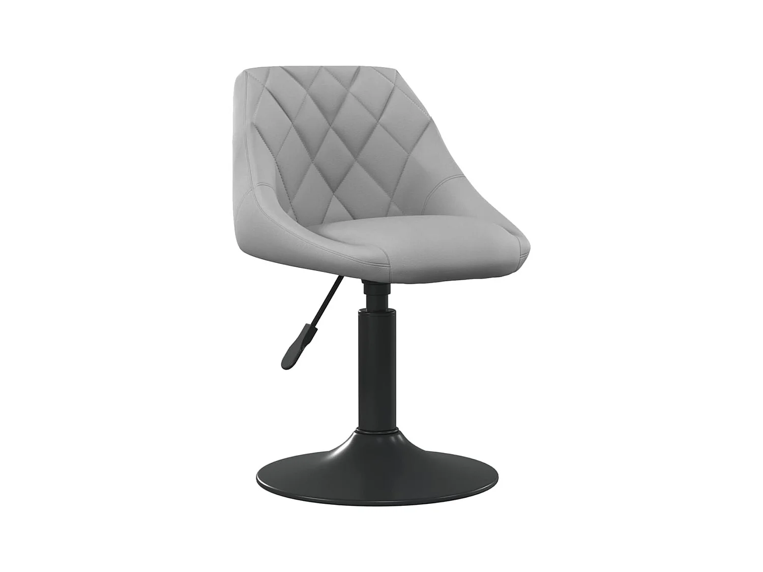 Chaise de salle à manger Gris clair Velours
