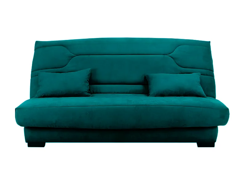 Stoffen slaapbank met Bultex matrasopberger 15 cm Balkoa 207 cm-Kleur smaragdgroen