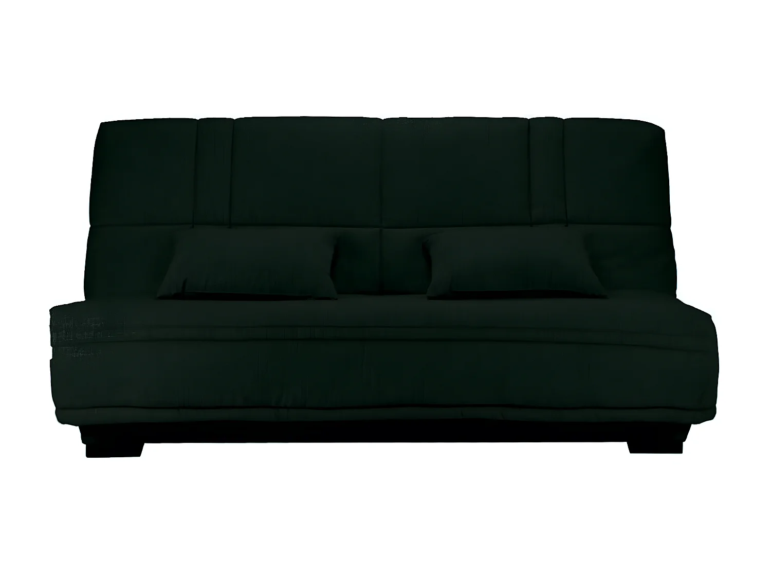 Canapé clic clac tissu avec rangement matelas Starlux 17cm Minel 207cm-Couleur Noir