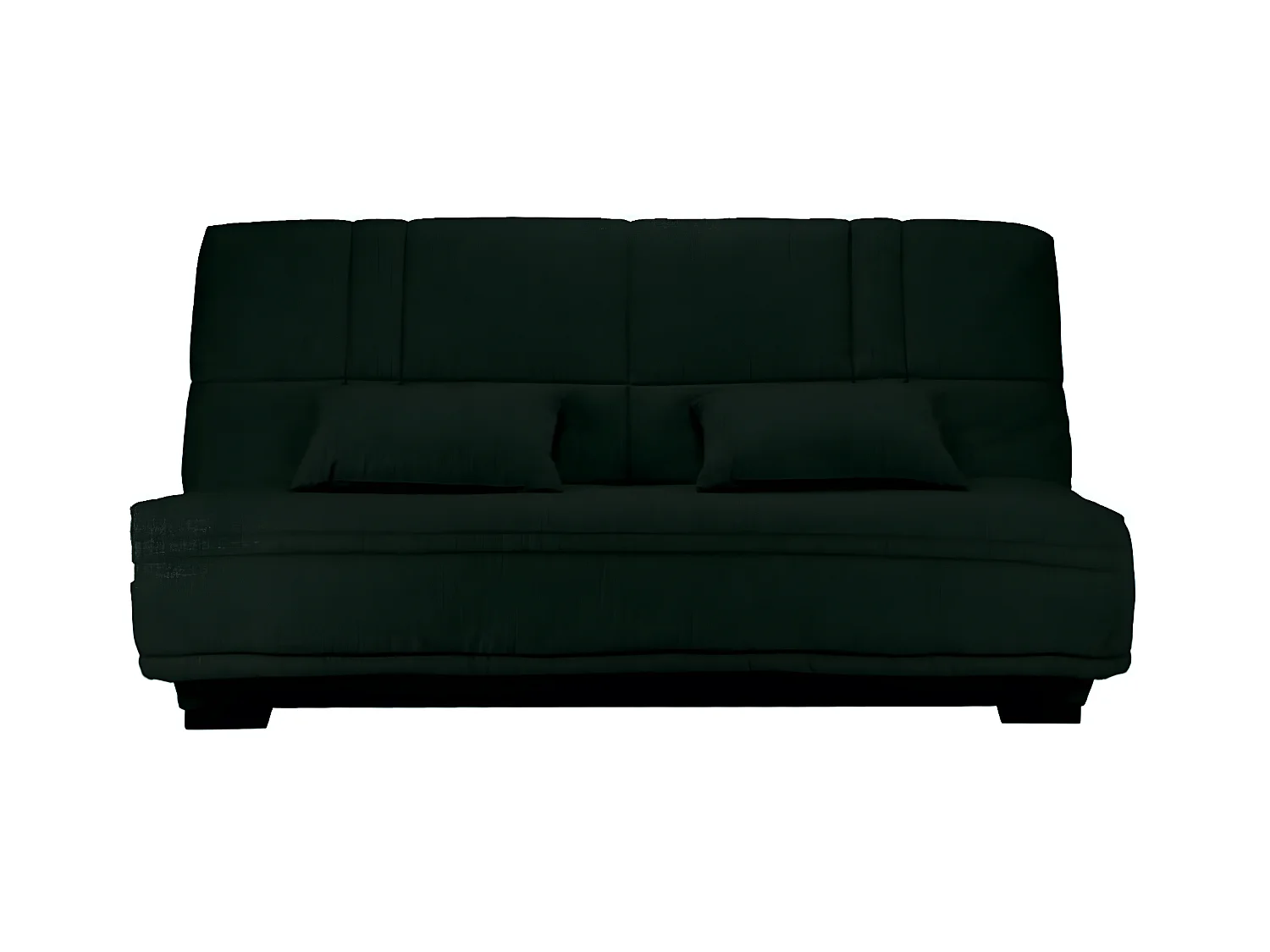 Canapé clic clac tissu avec rangement matelas Starlux 17cm Minel 207cm-Couleur Noir