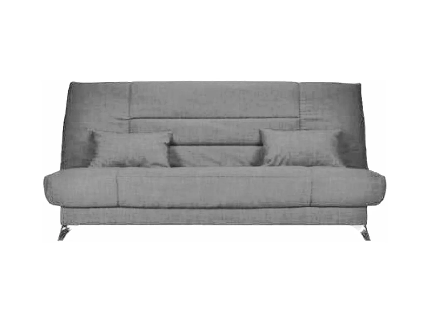 Banquette Clic-clac tissu 130x190 matelas Starflex 13cm avec rangement Kalix-Couleur Gris perle