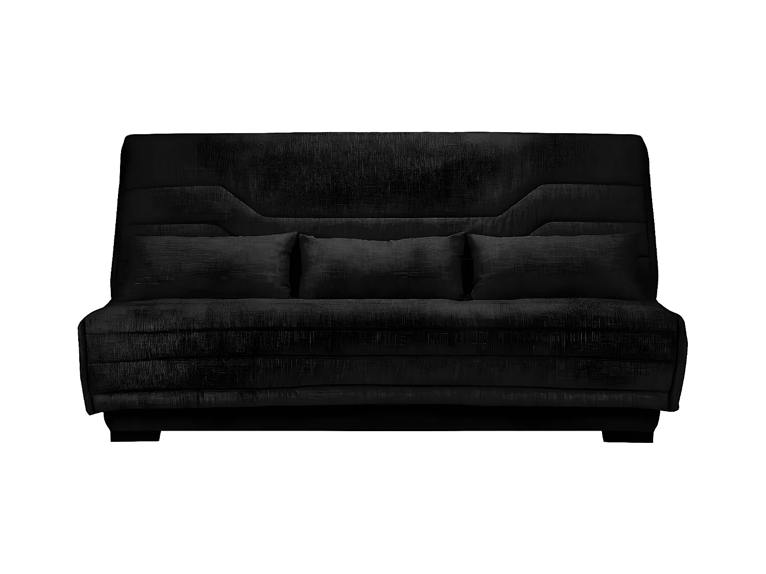Canapé Clic Clac nouveau tissu avec coffre matelas Bultex 15cm Bianca 140x200-Couleur Gris foncé chiné