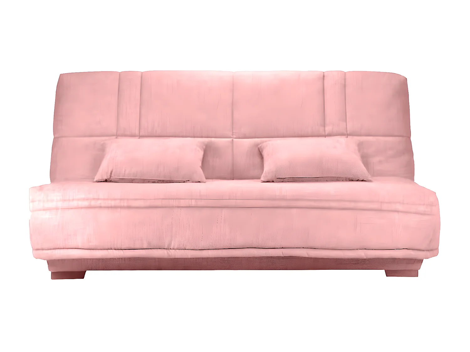 Stoffen slaapbank met Starlux matrasopberger 17 cm Minel 207 cm-Kleur Lichtroze