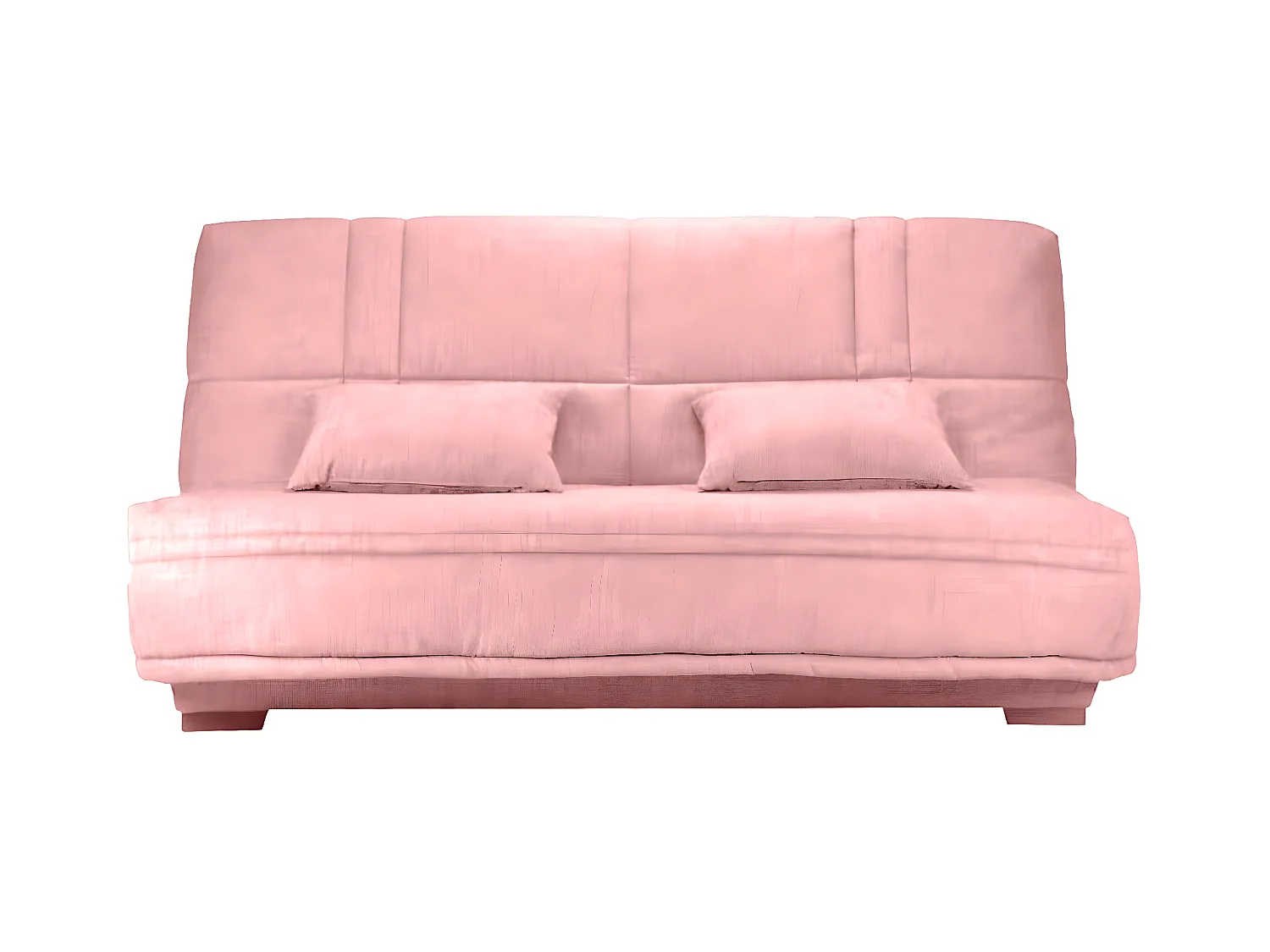 Canapé clic clac tissu avec rangement matelas Starlux 17cm Minel 207cm-Couleur Rose clair