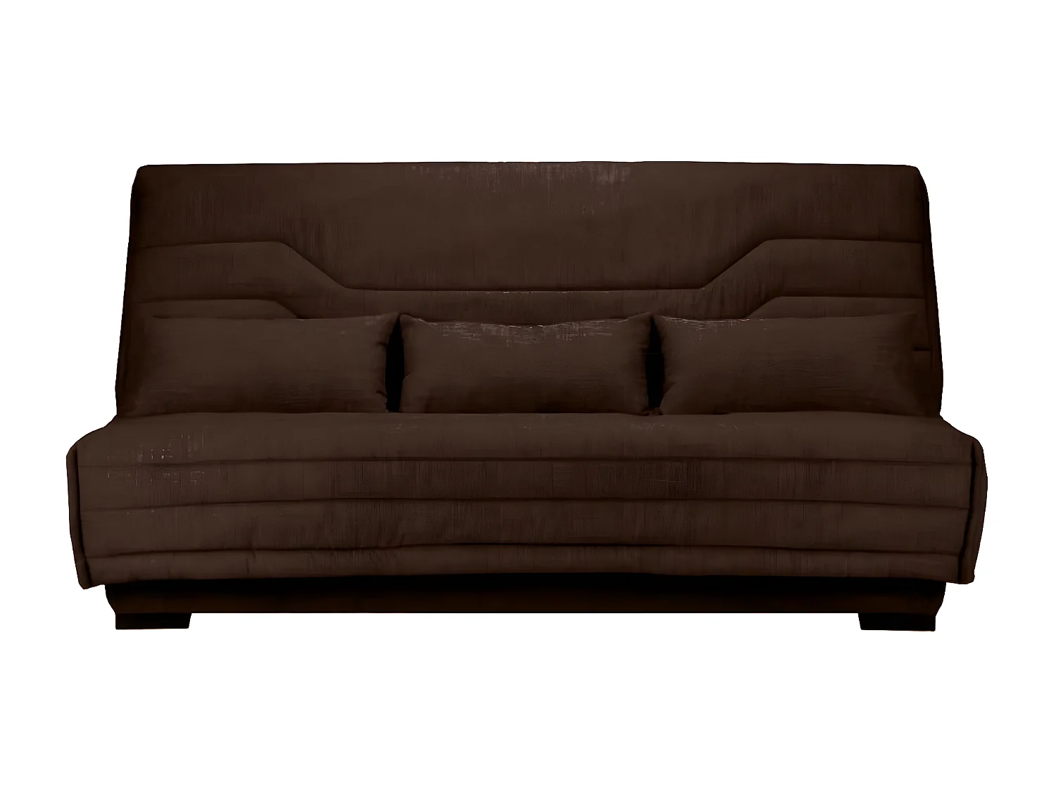 Canapé Clic Clac nouveau tissu avec coffre matelas Bultex 15cm Bianca 140x200-Couleur Marron